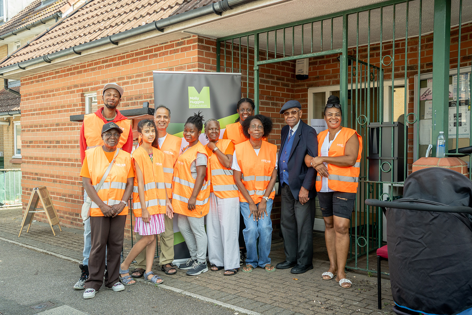 L-R Geeta Nanda OBE (Former Chief Executive), Althea Efunshile CBE (Chairperson), Ian Johnson (Chief Finance Officer), Kush Rawal (Executive Director for Customer Service and Chair of the Molly Huggins Foundation), and Dominic Briant (Director of Community Impact and lead for the Molly Huggins Foundation).